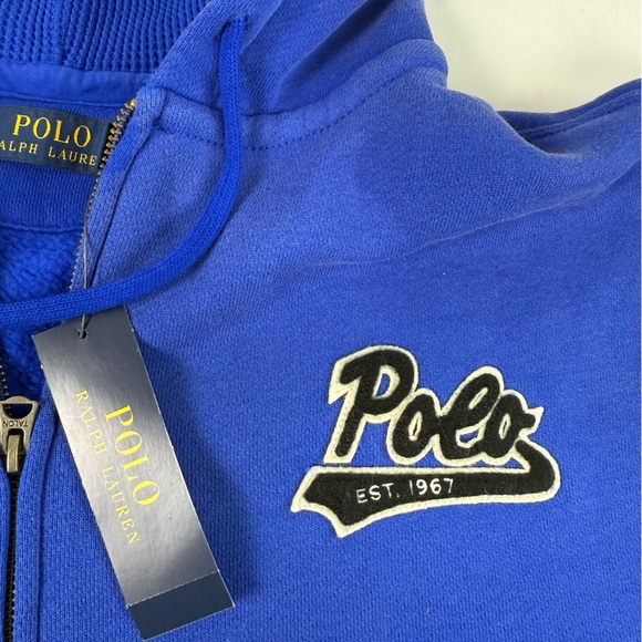 Polo Ralph Lauren Fleece Lined Hoodie Script 1967 Logo w Waffle Knit Hood NWT - Picture 3 of 9